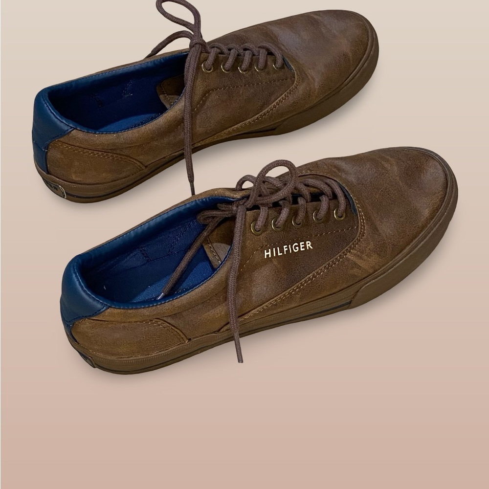 Tommy Hilfiger Phelip  Sneaker Shoe Brown Mens Size 7.5‎ Lace Up - Picture 2 of 6